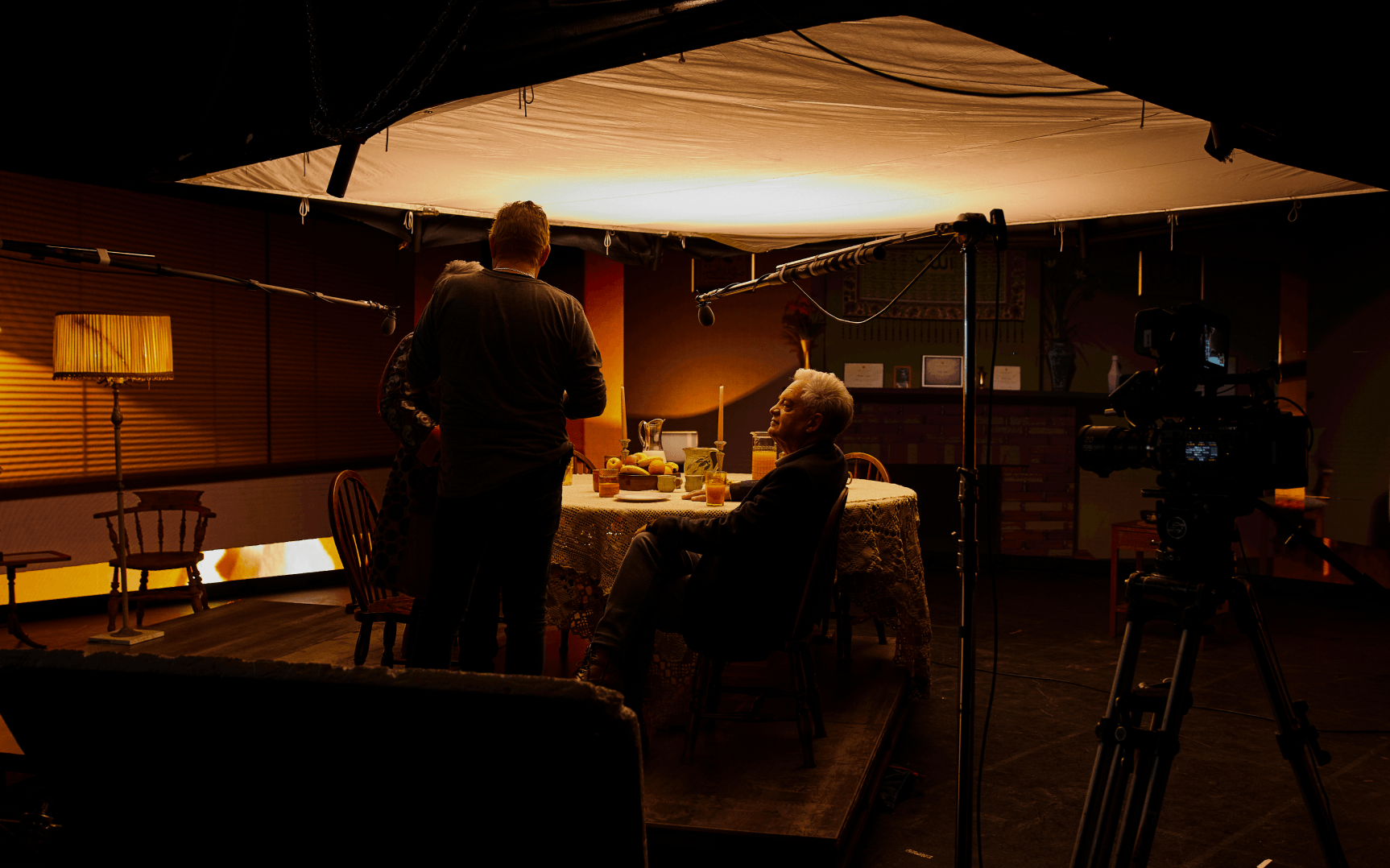 On set at a Filmscape production