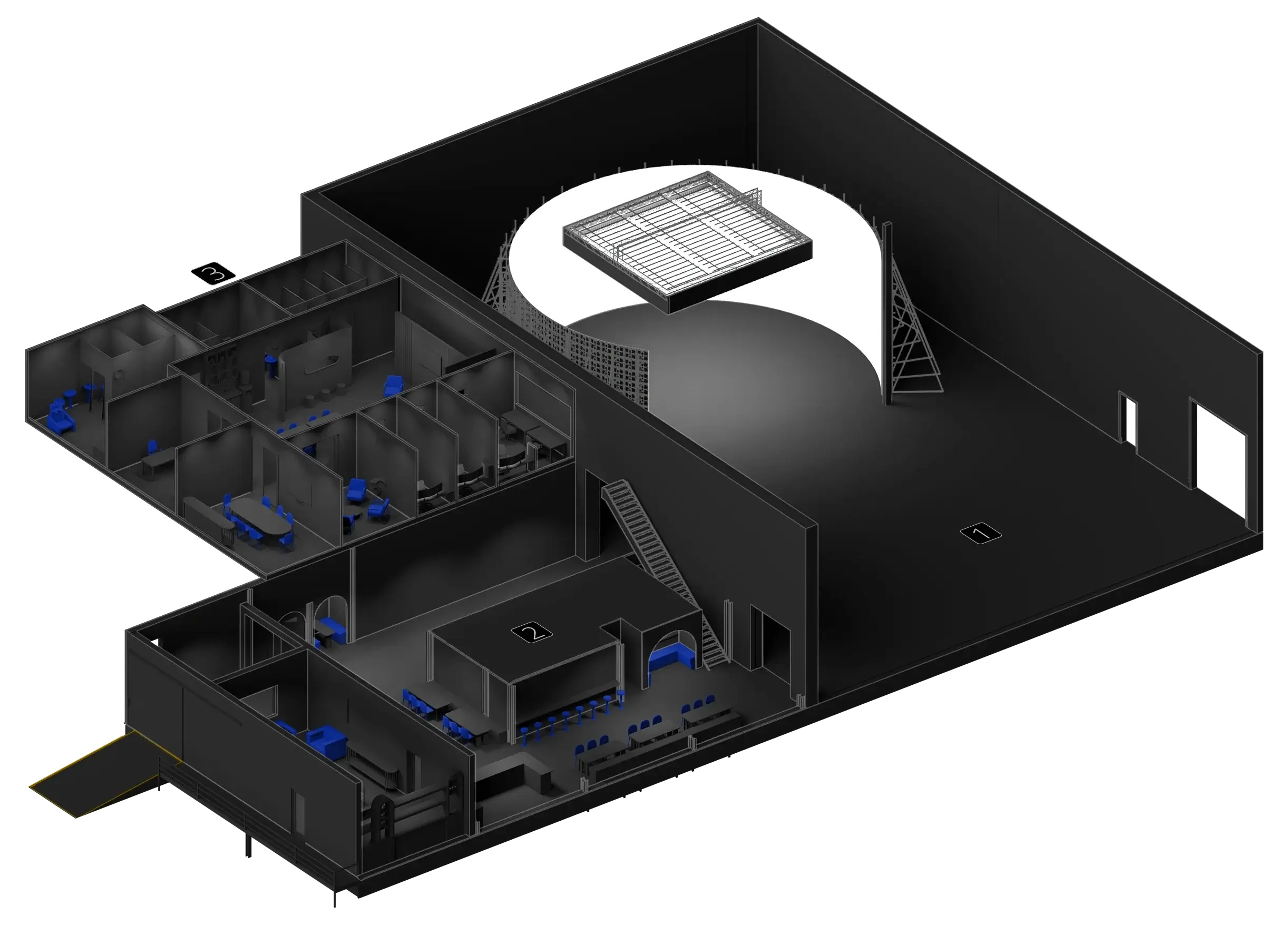 Facility floor plan diagram